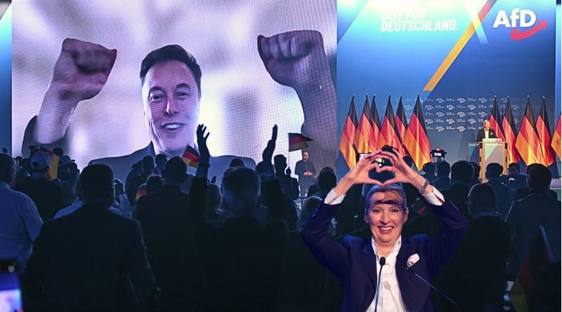 En un acto de campaña, Musk calificó a la AfD como "la mejor esperanza para Alemania", mientras miles protestaron contra su discurso y la ultraderecha.