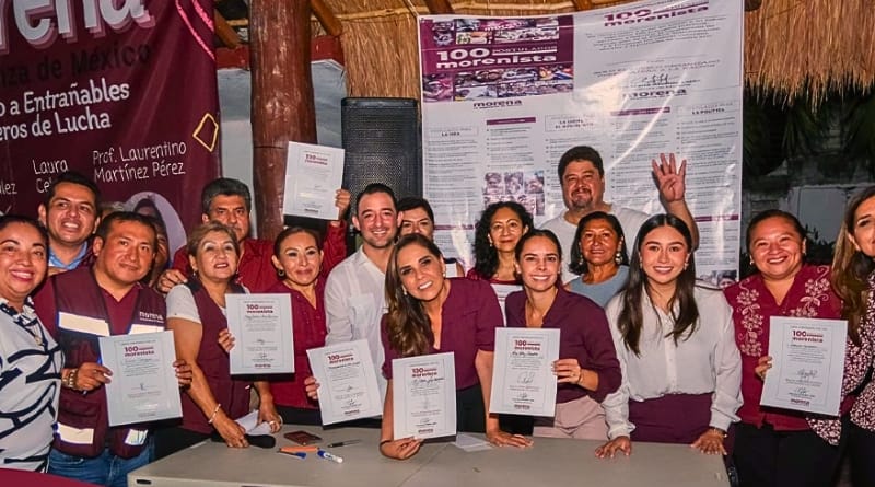 La gobernadora Mara Lezama reafirma su compromiso con la transformación social en un evento con militantes y consejeros de Morena, en medio de debates internos.