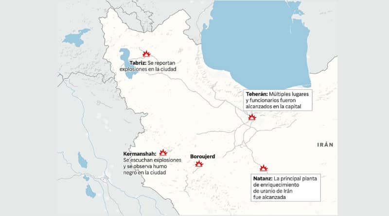 Más de 300 bombardeos israelíes contra Irán causan decenas de muertes, incluyendo altos mandos, y provocan una inminente represalia con respaldo internacional