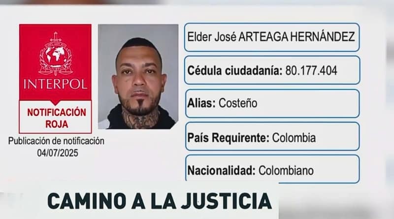 Elder José Arteaga, alias 'Costeño', fue arrestado como el principal coordinador del atentado que dejó gravemente herido al senador Miguel Uribe Turbay en junio