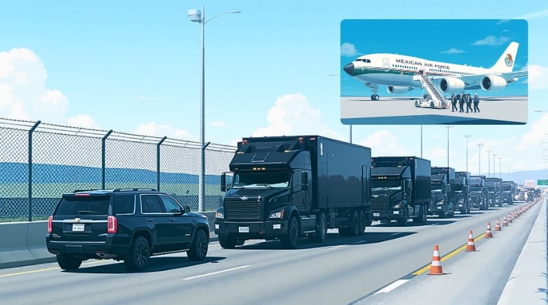 En estricto apego a la Ley de Seguridad Nacional, México trasladó hoy a 26 personas recluidas por delitos graves a EE. UU., sin solicitar pena de muerte.