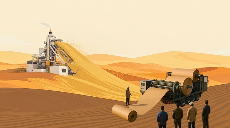 Un avance tecnológico convierte residuos agrícolas y arena en “papel de piedra”, un material ecológico, impermeable y reciclable que podría transformar regiones áridas