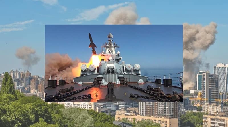 Moscú emplea un arsenal combinado de alta precisión terrestre, aéreo y naval contra blancos energéticos y de defensa, según su Ministerio de Defensa.